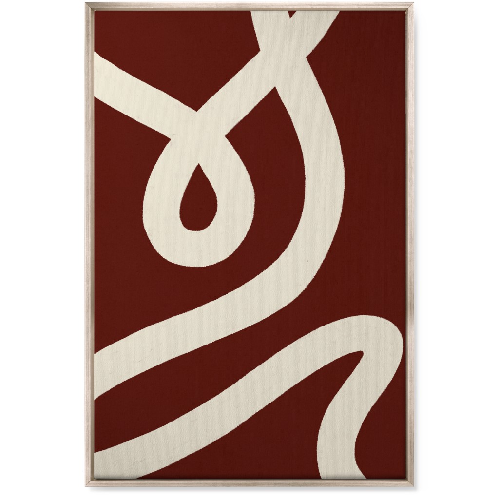 Tangled Brush Strokes V Wall Art, Metallic, Single piece, Canvas, 24x36, Red
