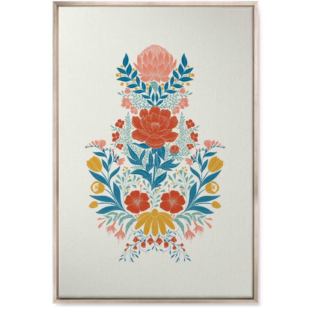 Garden Flower Wall Art, Metallic, Single piece, Canvas, 24x36, Multicolor