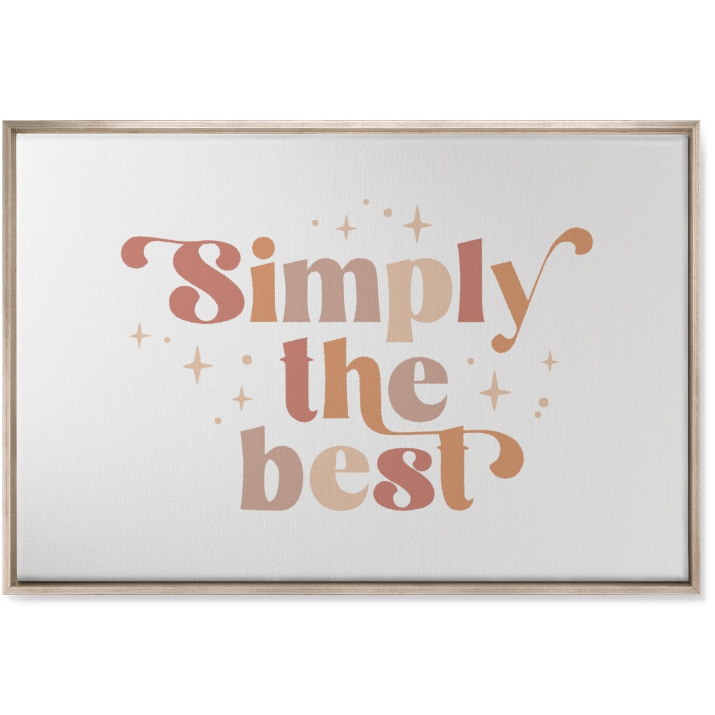 Simply the Best Wall Art, Metallic, Single piece, Canvas, 24x36, Pink, Bright Pink