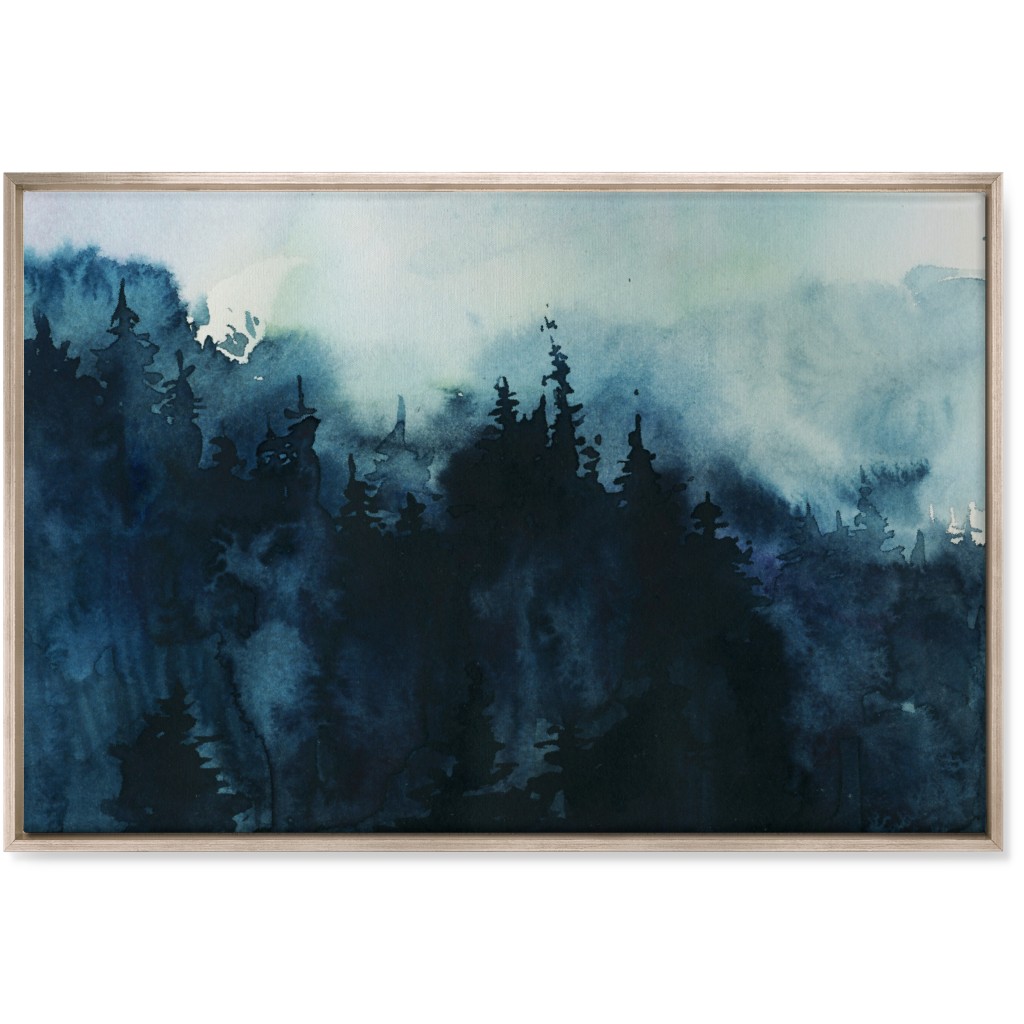 Smoky Mountains - Multi Wall Art, Metallic, Single piece, Canvas, 24x36, Blue, True Blue