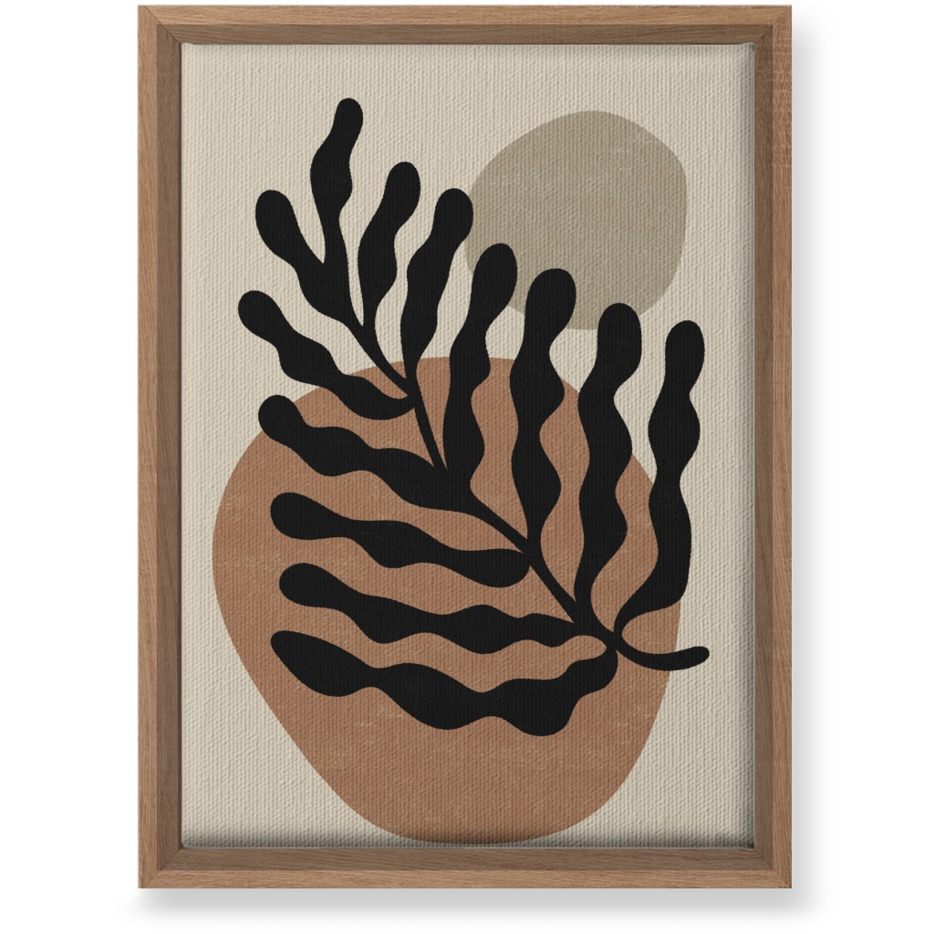 Abstract Leaf - Neutral Wall Art, Natural, Single piece, Canvas, 10x14, Beige