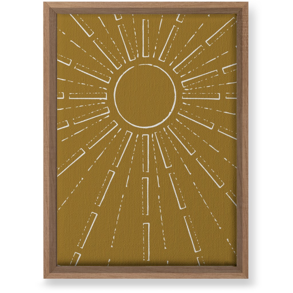 Midcentury Burst Wall Art, Natural, Single piece, Canvas, 10x14, Yellow