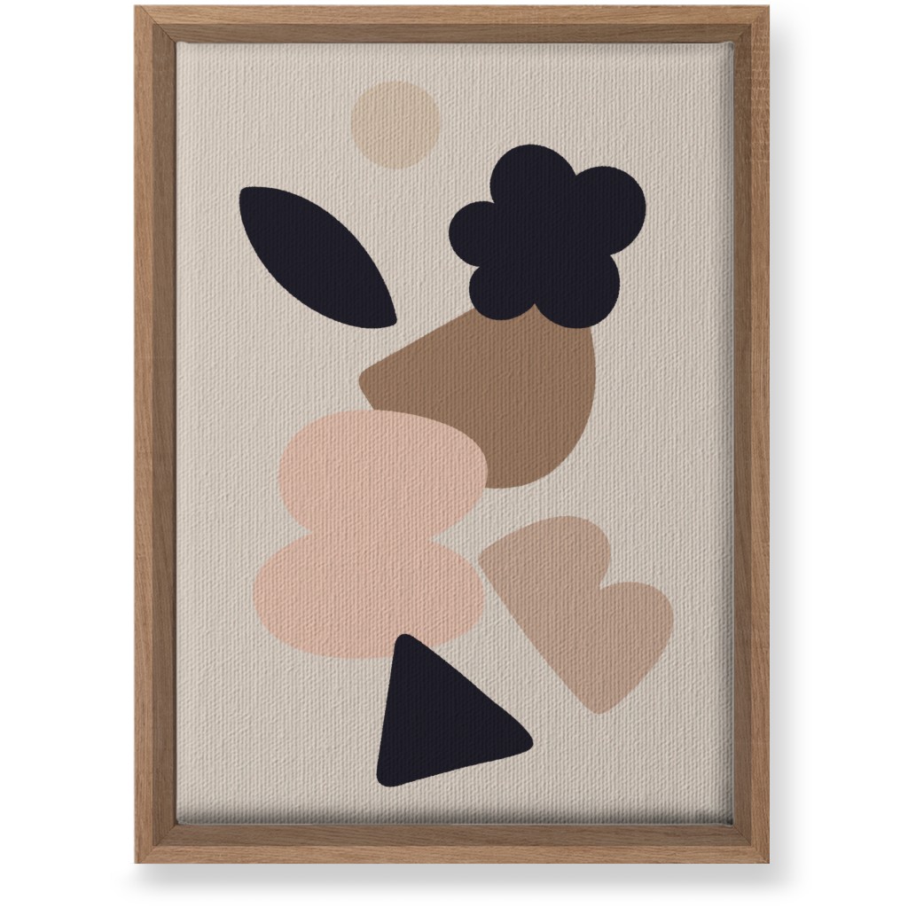 Collage Abstract - Neutral Wall Art, Natural, Single piece, Canvas, 10x14, Beige, Pearl