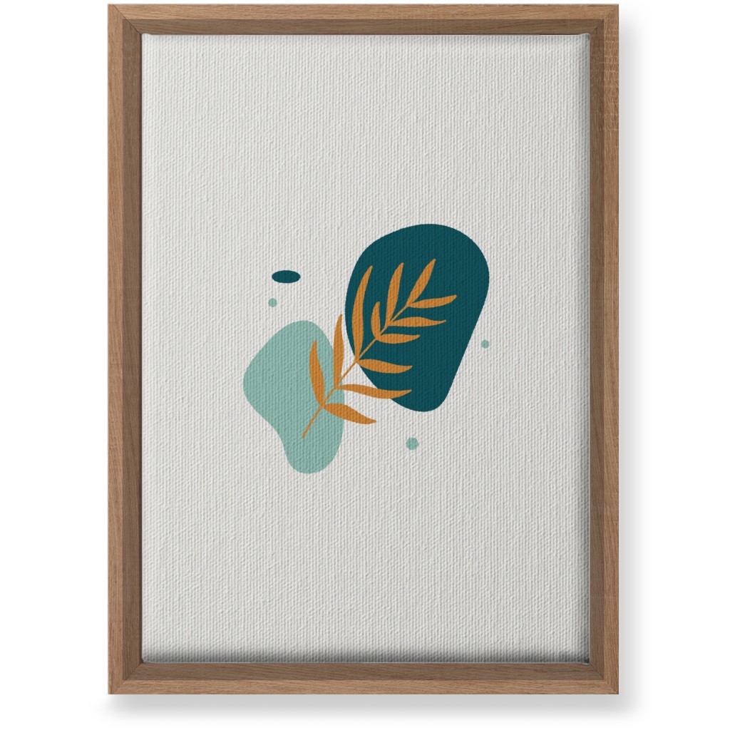 Shapes and Fern Leaf Wall Art, Natural, Single piece, Canvas, 10x14, Green, Ink Spot