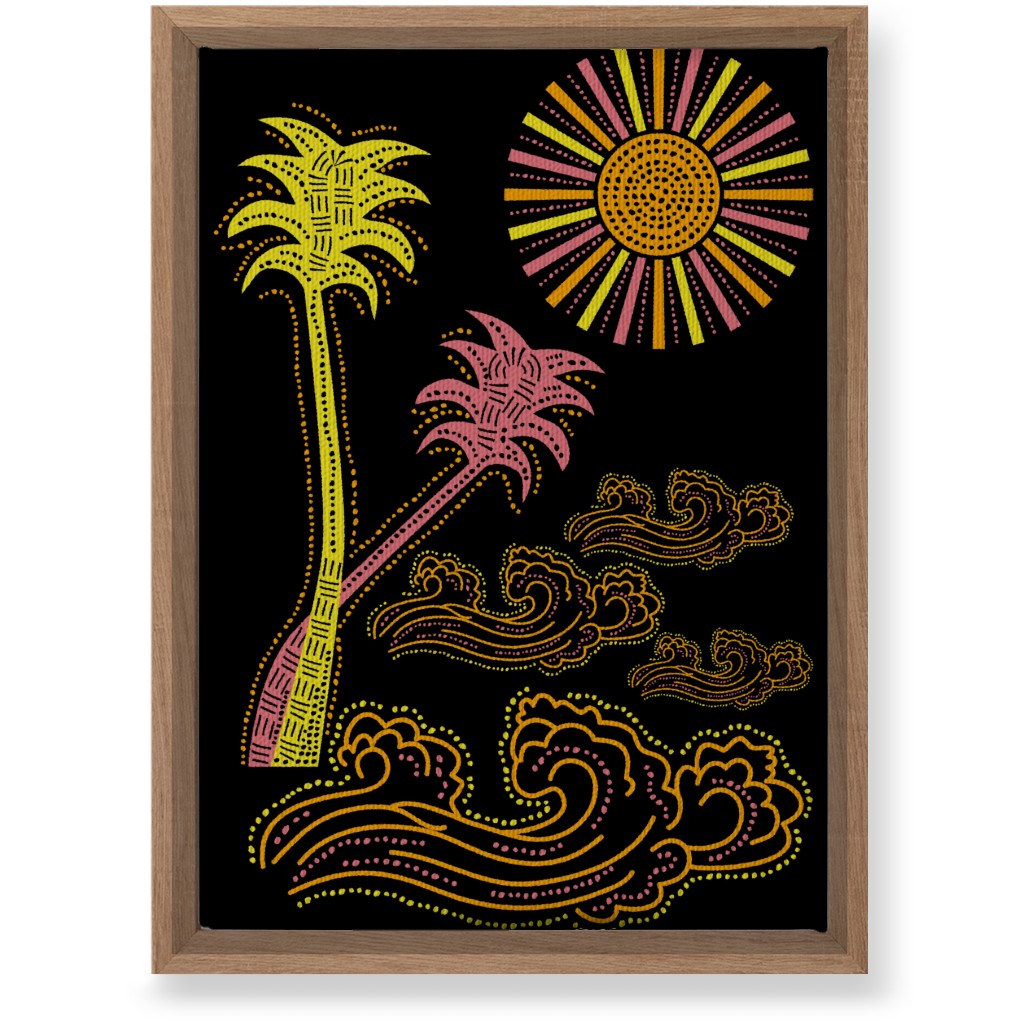 Optimistic Sunny Tropical Summer Art Wall Art, Natural, Single piece, Canvas, 10x14, Multicolor