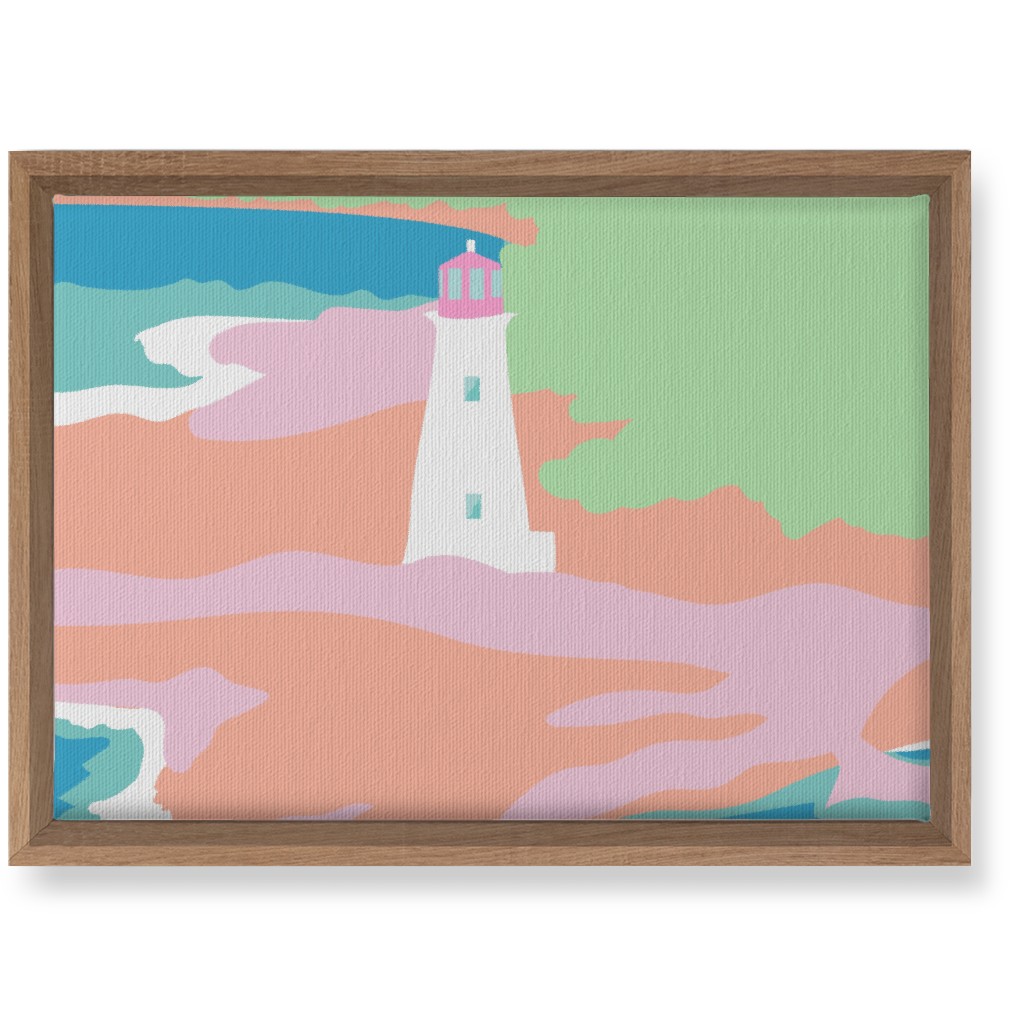 Minimalist Bahamian Lighthouse - Bold Wall Art, Natural, Single piece, Canvas, 10x14, Multicolor