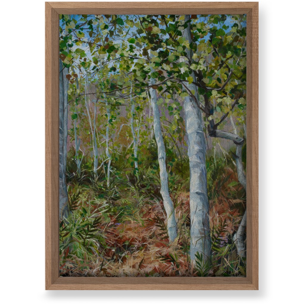 Quaking Aspen Painting Wall Art, Natural, Single piece, Canvas, 10x14, Green
