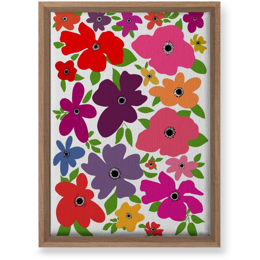 Floral Palooza - Multi Wall Art, Natural, Single piece, Canvas, 10x14, Multicolor