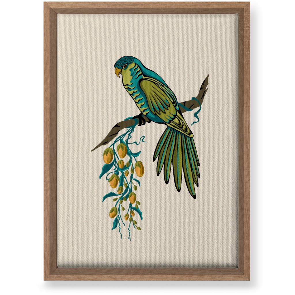 Bird Perched on Branch - Multi Wall Art, Natural, Single piece, Canvas, 10x14, Beige, Pearl