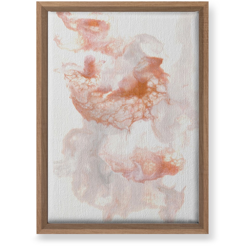 Acrylic Pour Abstract - Copper Wall Art, Natural, Single piece, Canvas, 10x14, Pink, Bright Pink