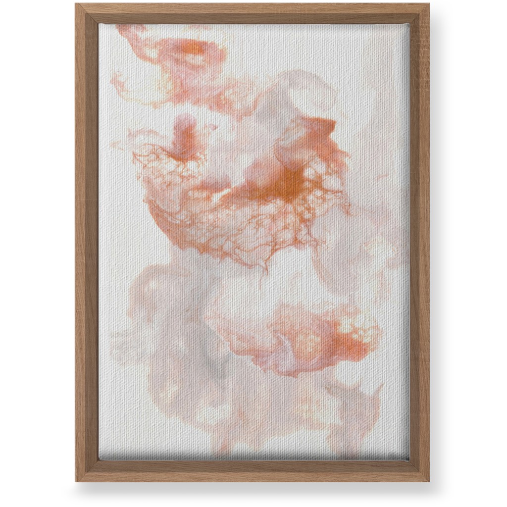 Acrylic Pour Abstract - Copper Wall Art, Natural, Single piece, Canvas, 10x14, Pink