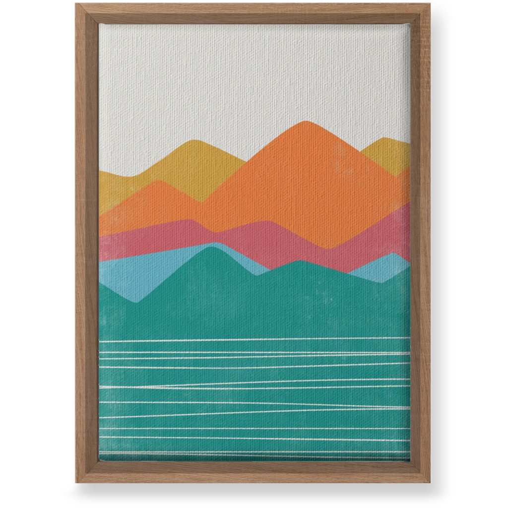 Flourish Abstract Landscape - Multi Wall Art, Natural, Single piece, Canvas, 10x14, Multicolor