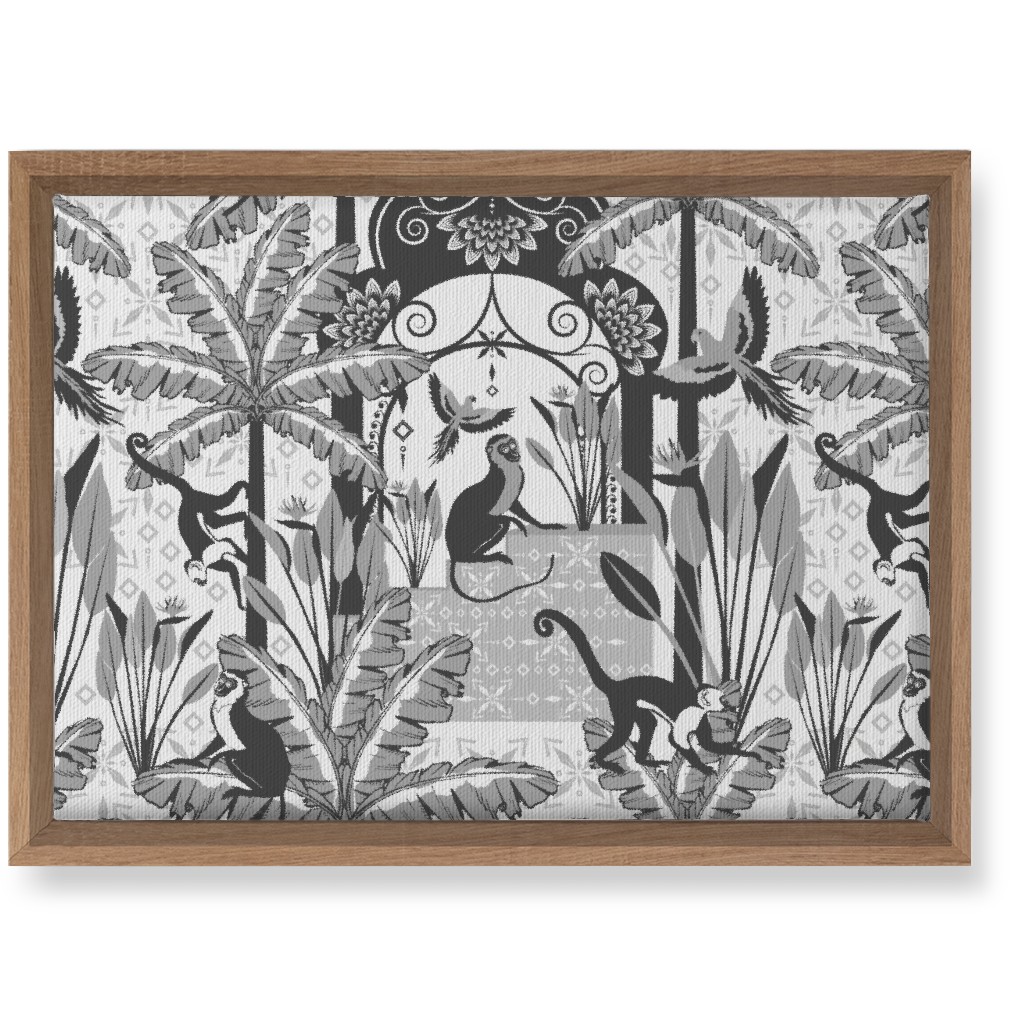 Exotic Tropical Garden Wall Art, Natural, Single piece, Canvas, 10x14, Gray