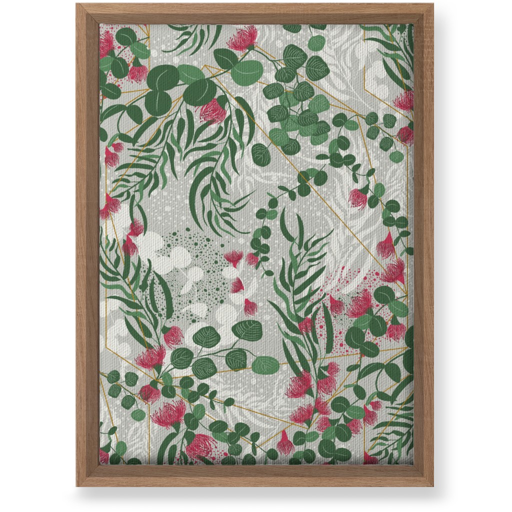 Eucalyptus - Green on Beige Wall Art, Natural, Single piece, Canvas, 10x14, Green, Classic Green