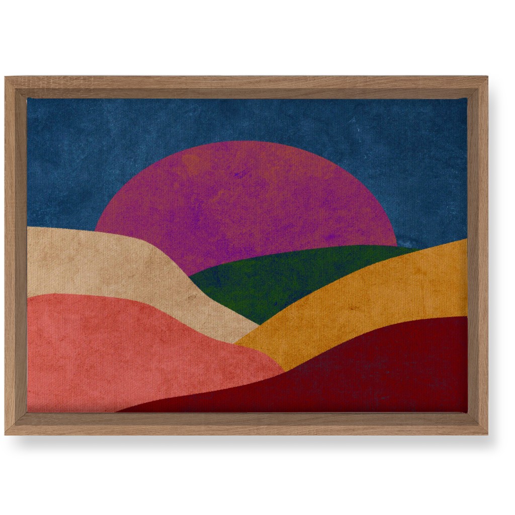 Mountains At Dusk Wall Art, Natural, Single piece, Canvas, 10x14, Multicolor, Navy