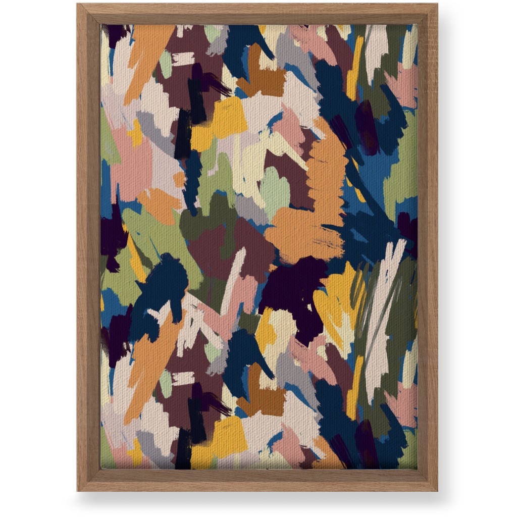 Abstract Scratches - Multi Wall Art, Natural, Single piece, Canvas, 10x14, Multicolor