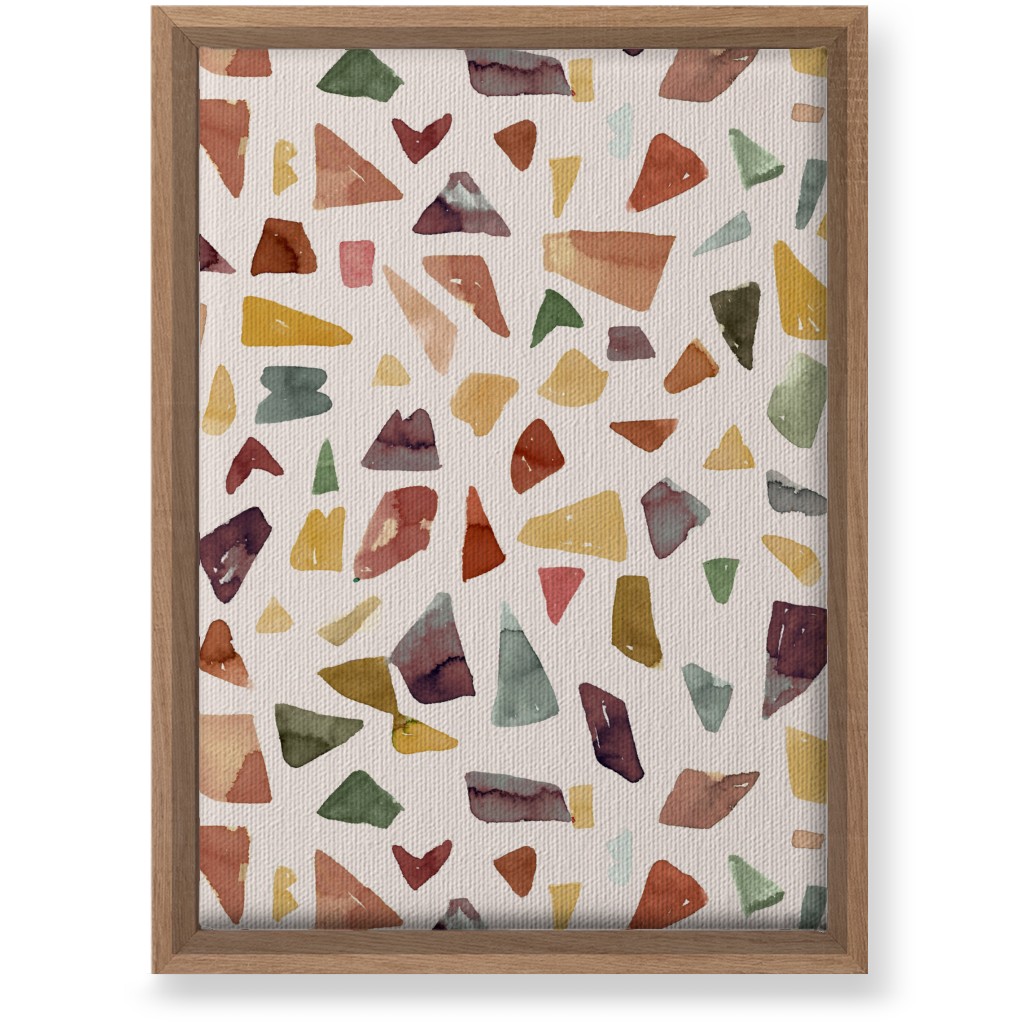 Watercolor Terrazzo - Neutral Wall Art, Natural, Single piece, Canvas, 10x14, Beige
