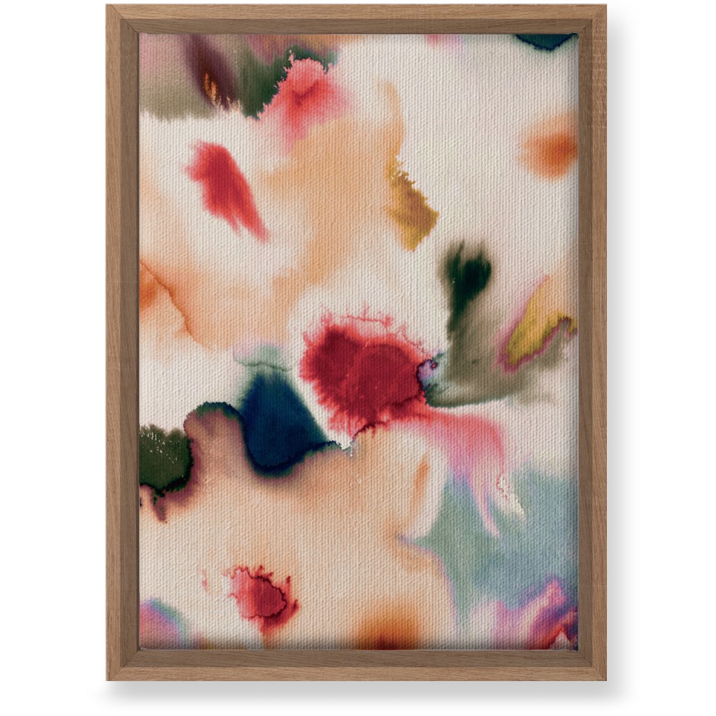 Abstract Watercolor - Warm Wall Art, Natural, Single piece, Canvas, 10x14, Pink