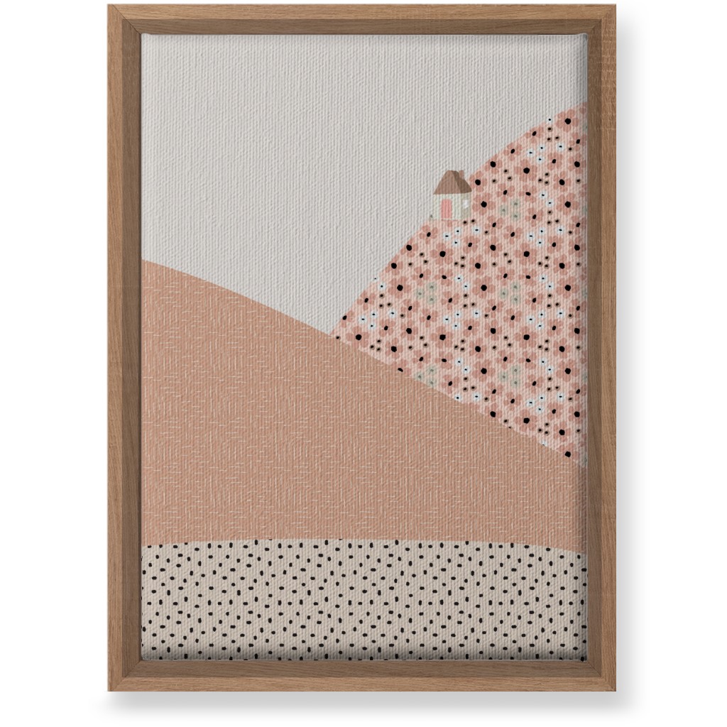 Floral Landscapes Wall Art, Natural, Single piece, Canvas, 10x14, Pink