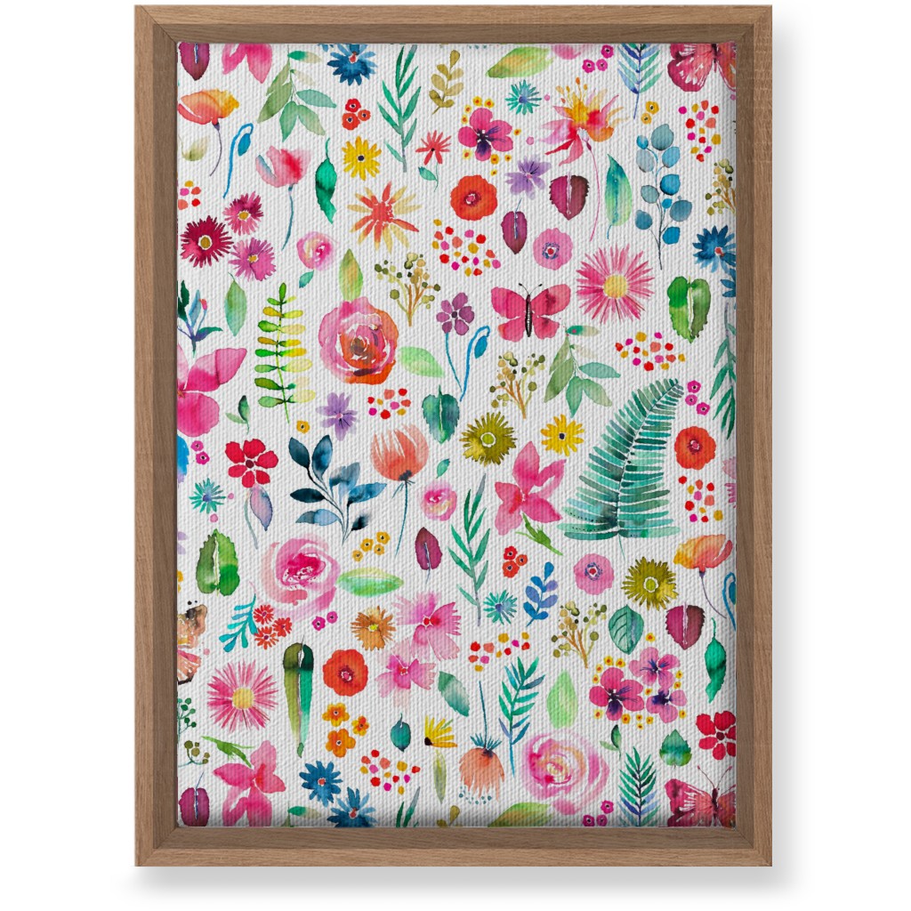 Colorful Botanical Plants - Multi Wall Art, Natural, Single piece, Canvas, 10x14, Multicolor