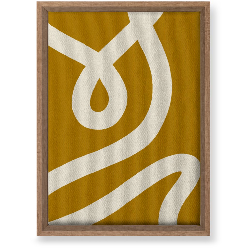 Tangled Brush Strokes V Wall Art, Natural, Single piece, Canvas, 10x14, Yellow, Golden