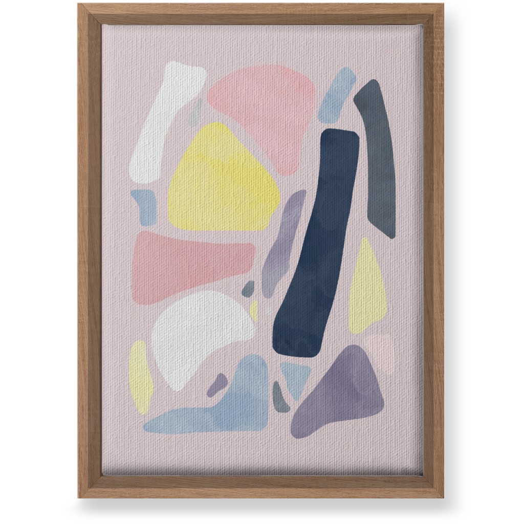 Organic Abstract Shapes - Multi Wall Art, Natural, Single piece, Canvas, 10x14, Multicolor