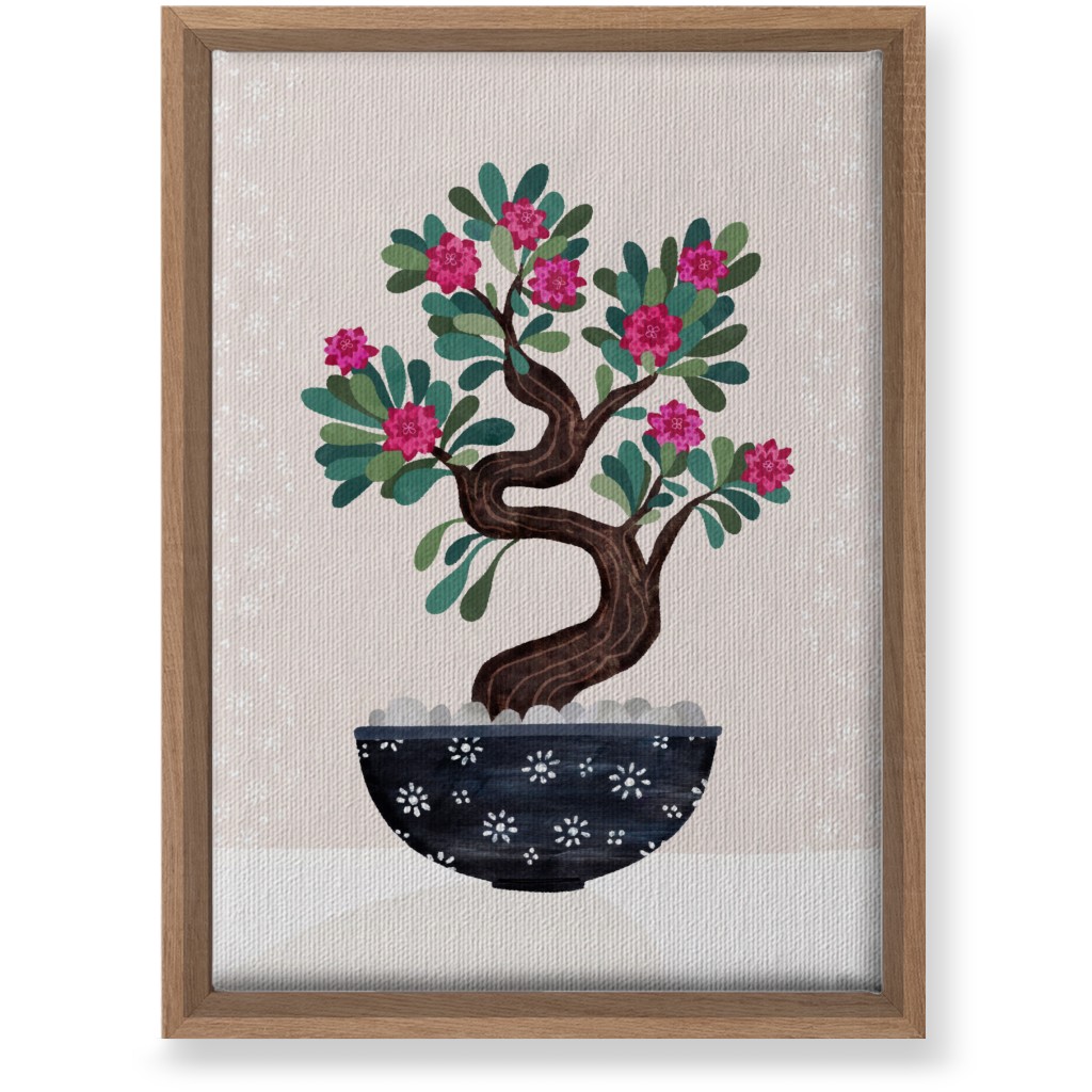 Bonsai - Pink Wall Art, Natural, Single piece, Canvas, 10x14, Pink, Bright Pink