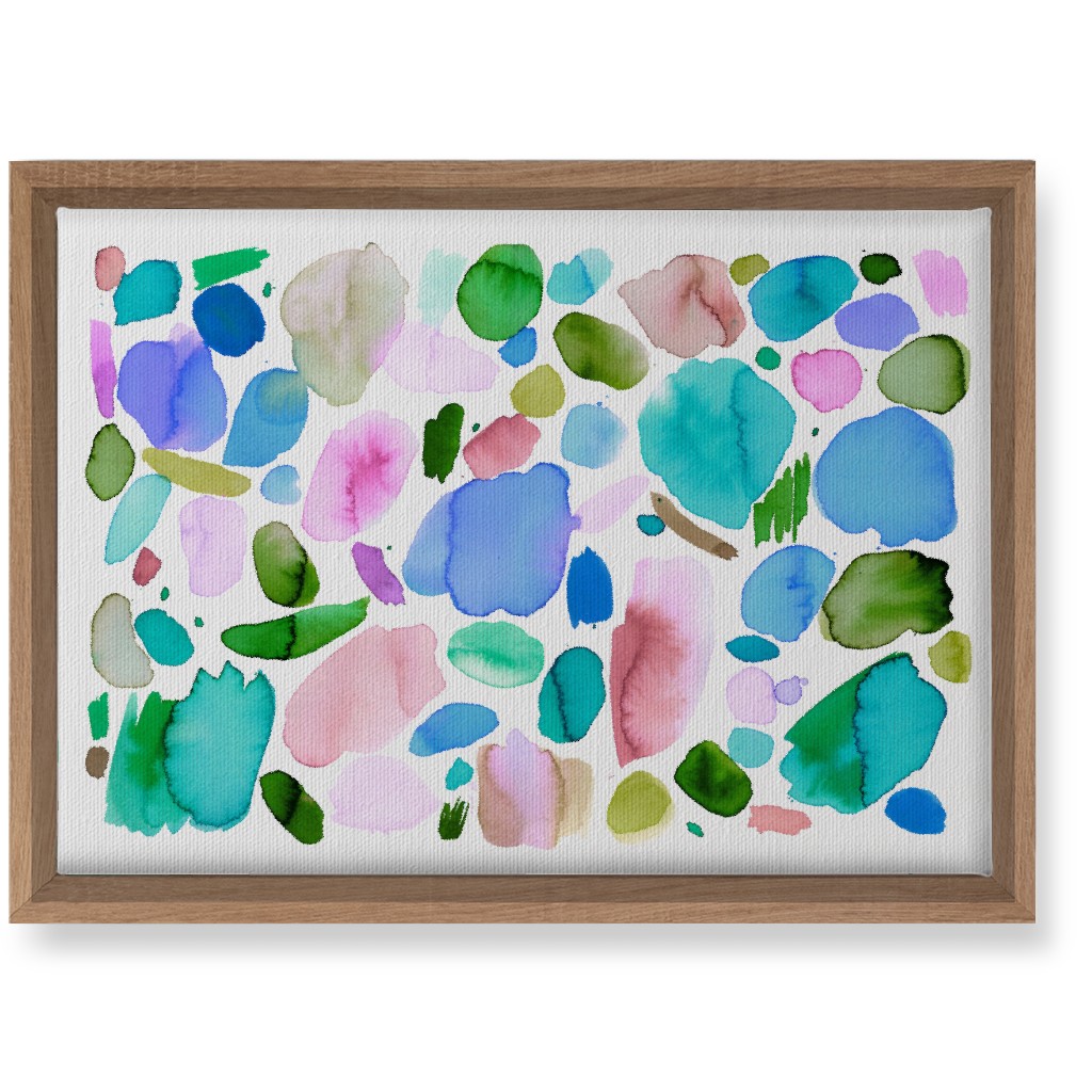 Summer Joy Watercolor Abstract Wall Art, Natural, Single piece, Canvas, 10x14, Multicolor