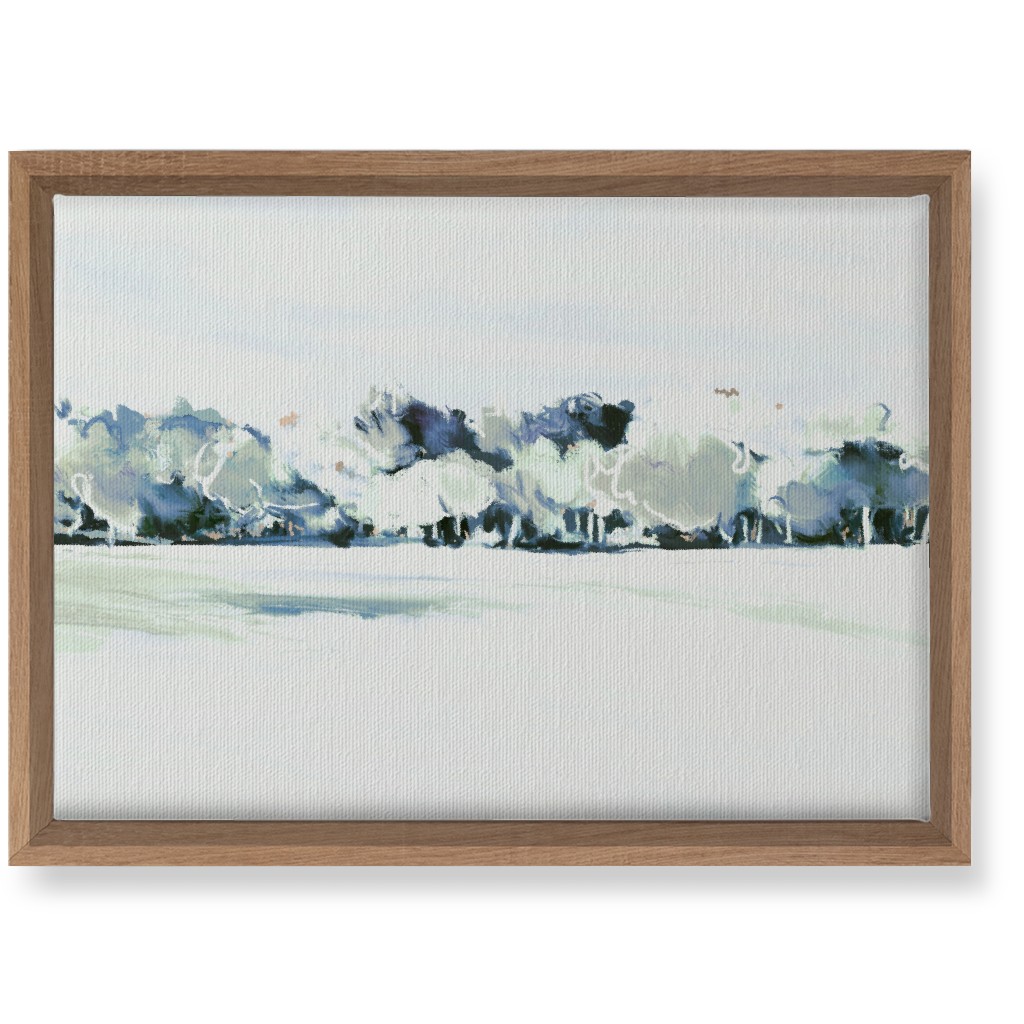 Tree Line Abstract Wall Art, Natural, Single piece, Canvas, 10x14, Blue