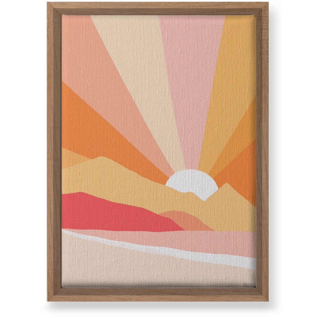 Retro Summer Coast - Warm Wall Art, Natural, Single piece, Canvas, 10x14, Multicolor