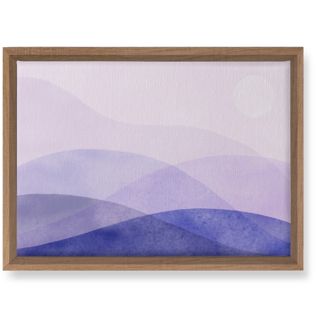 a View of the Mountains - Purple Wall Art, Natural, Single piece, Canvas, 10x14, Purple