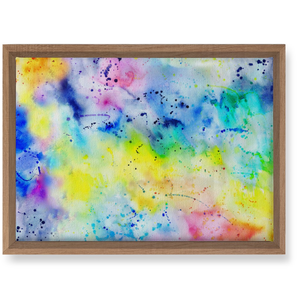 Rainbow Wash Watercolor - Multi Wall Art, Natural, Single piece, Canvas, 10x14, Multicolor