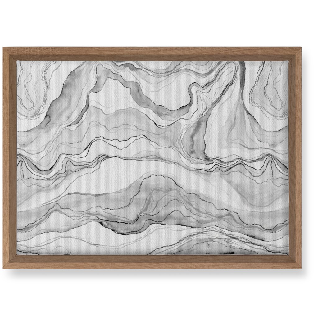 Watercolor Marble Wall Art, Natural, Single piece, Canvas, 10x14, Gray