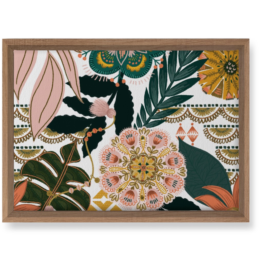 Boho Tropical Wall Art, Natural, Single piece, Canvas, 10x14, Multicolor, White