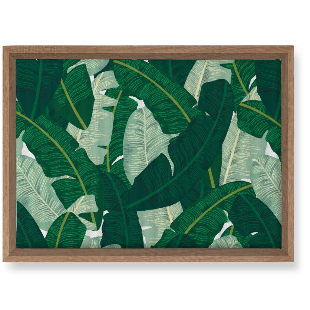 Classic Banana Leaves - Palm Springs Green Wall Art, Natural, Single piece, Canvas, 10x14, Green, Classic Green
