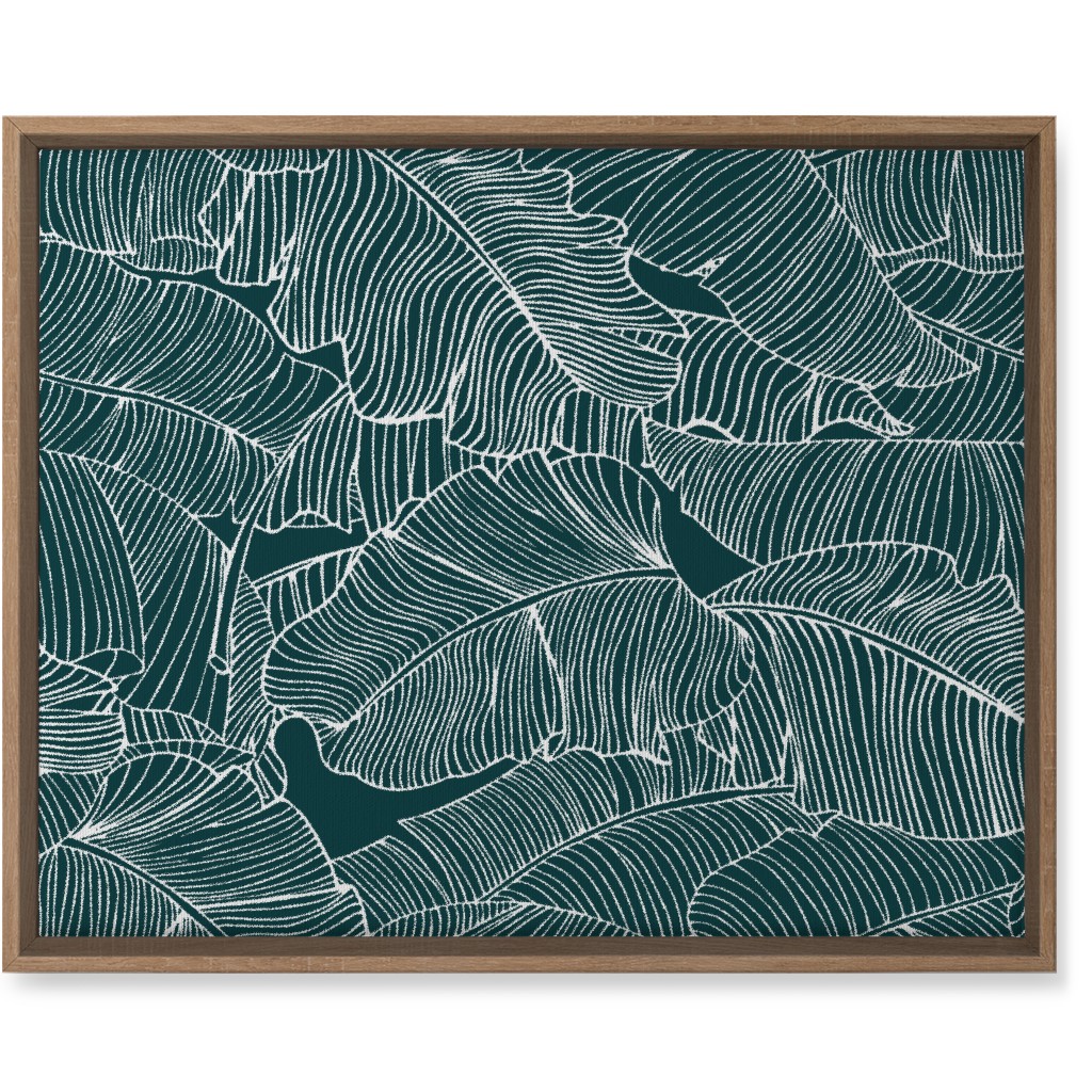 Banana Leaf - Teal Wall Art, Natural, Single piece, Canvas, 16x20, Green, Classic Green