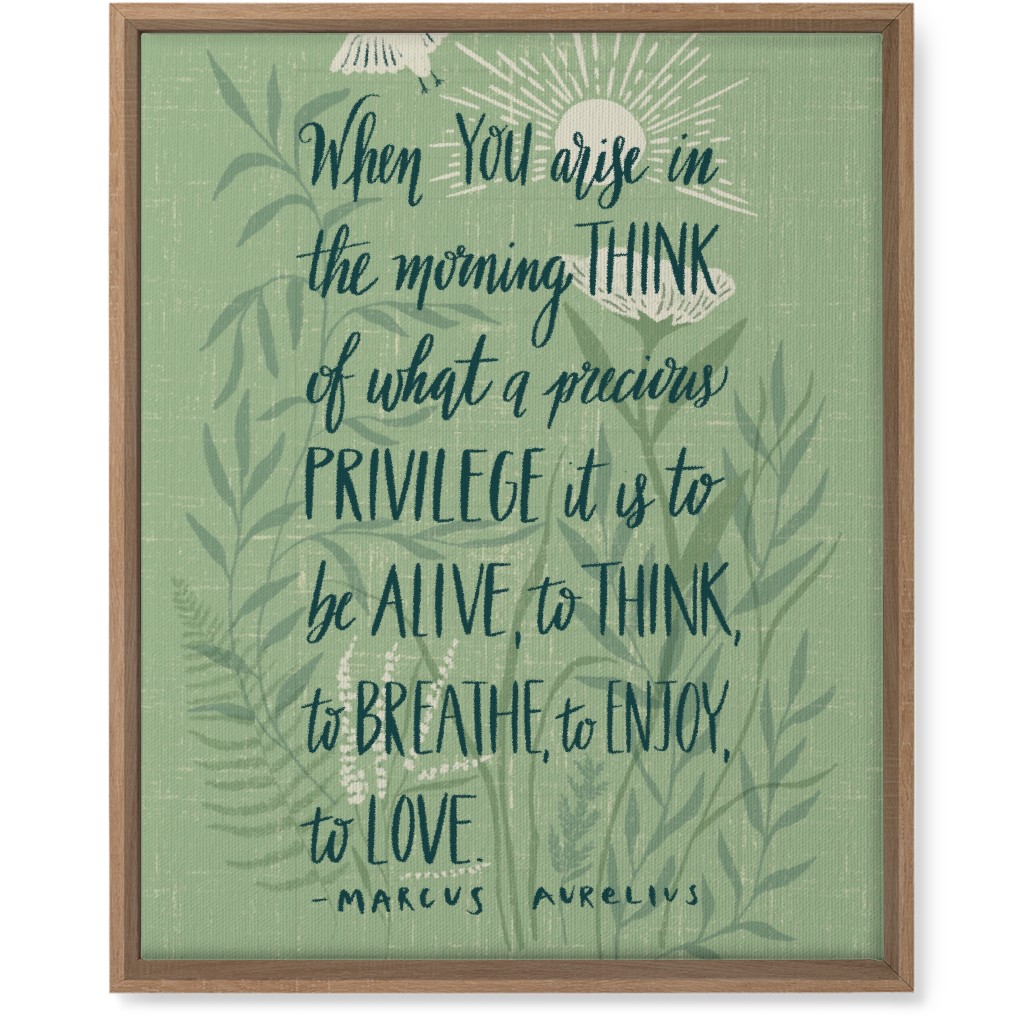 Precious Morning Wall Art, Natural, Single piece, Canvas, 16x20, Green
