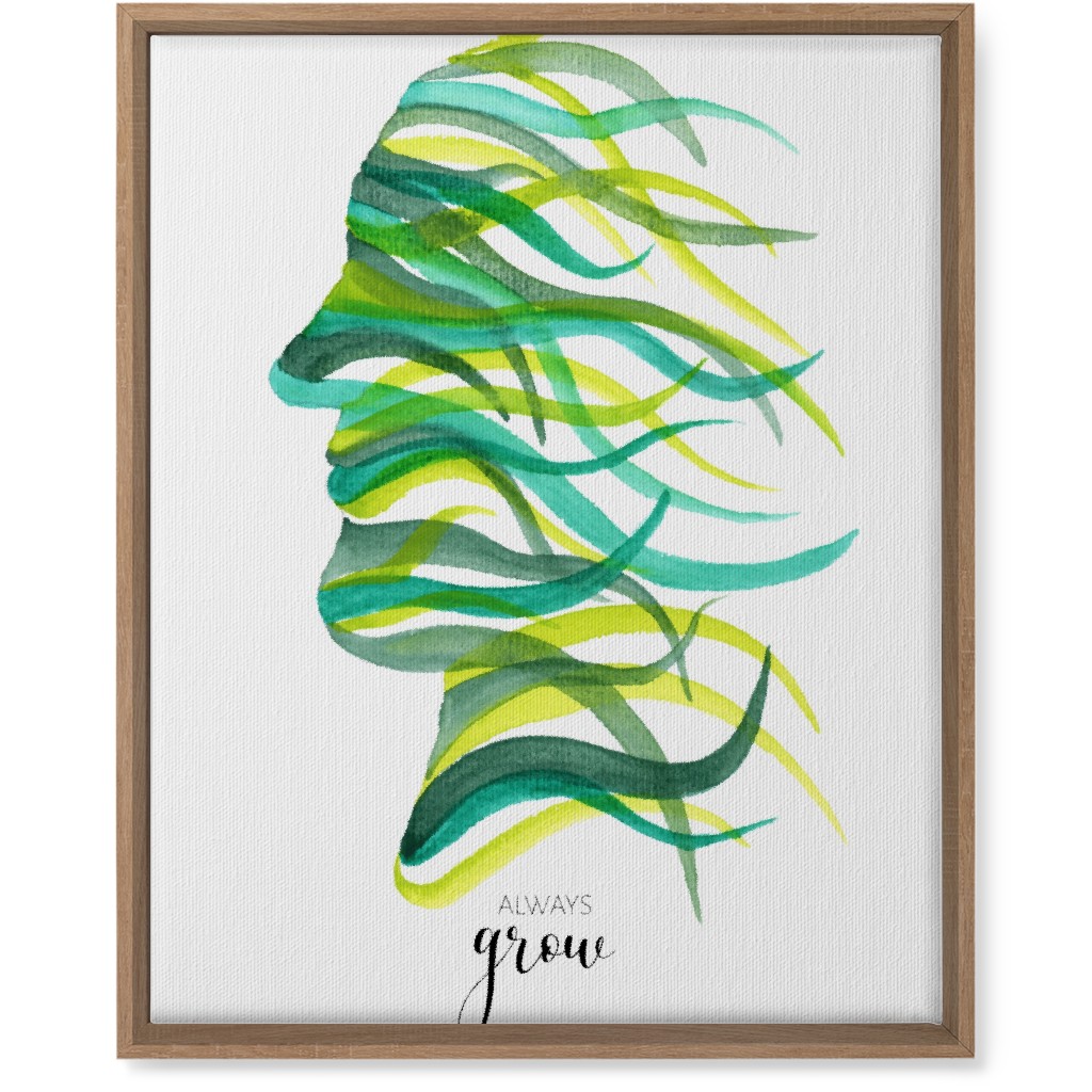Always Grow - Green Wall Art, Natural, Single piece, Canvas, 16x20, Green