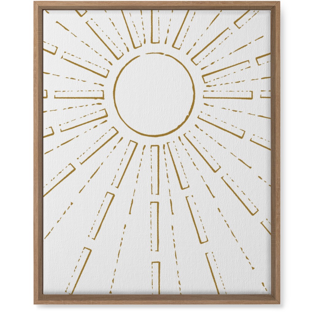 Midcentury Burst Wall Art, Natural, Single piece, Canvas, 16x20, White, White