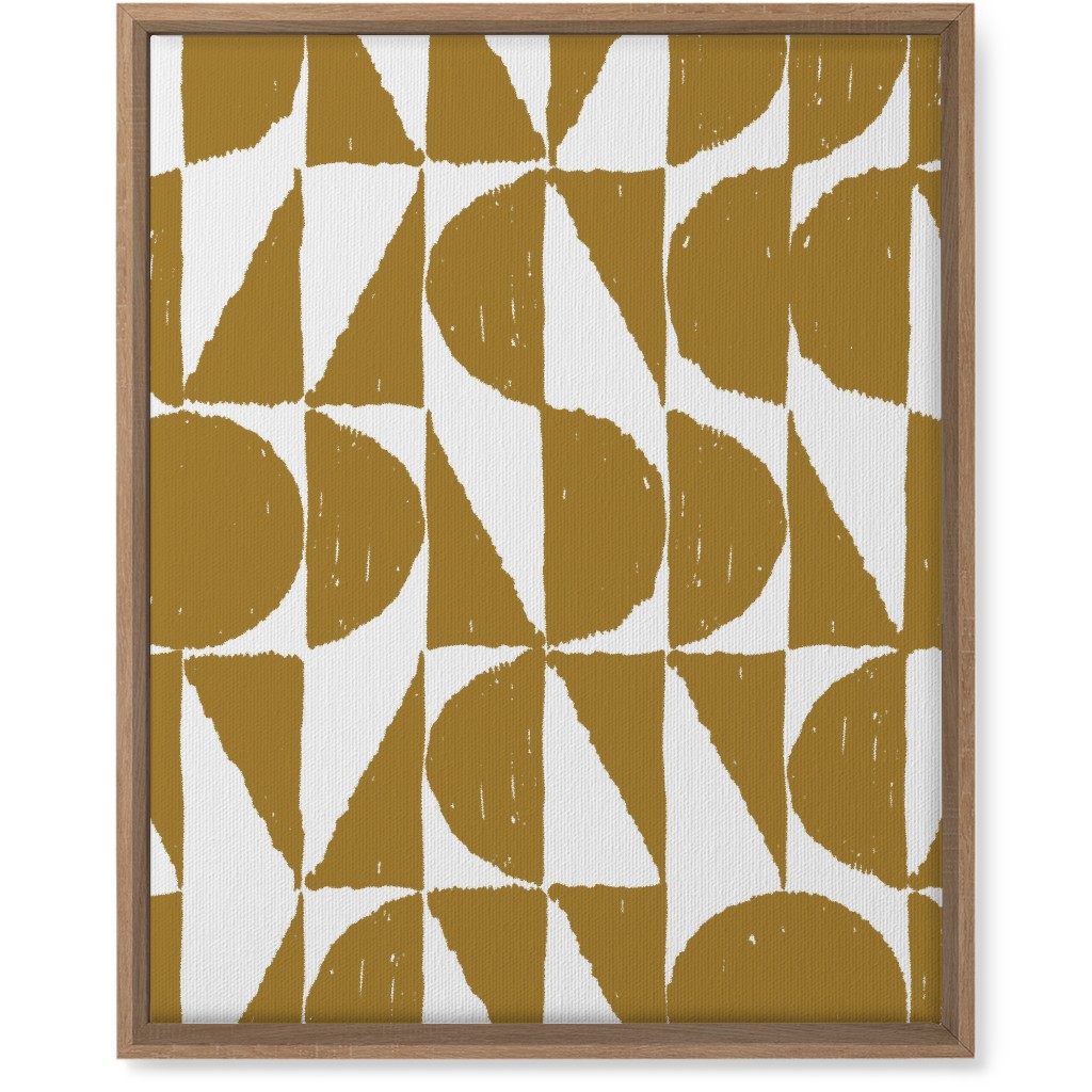 Mod Shapes Wall Art, Natural, Single piece, Canvas, 16x20, Yellow