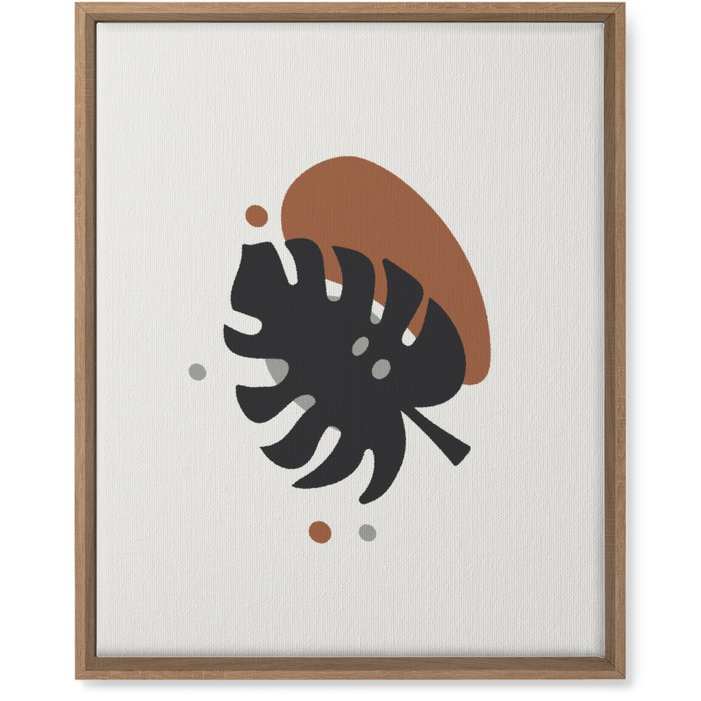 Shapes and Fern Leaf Iii Wall Art, Natural, Single piece, Canvas, 16x20, Brown