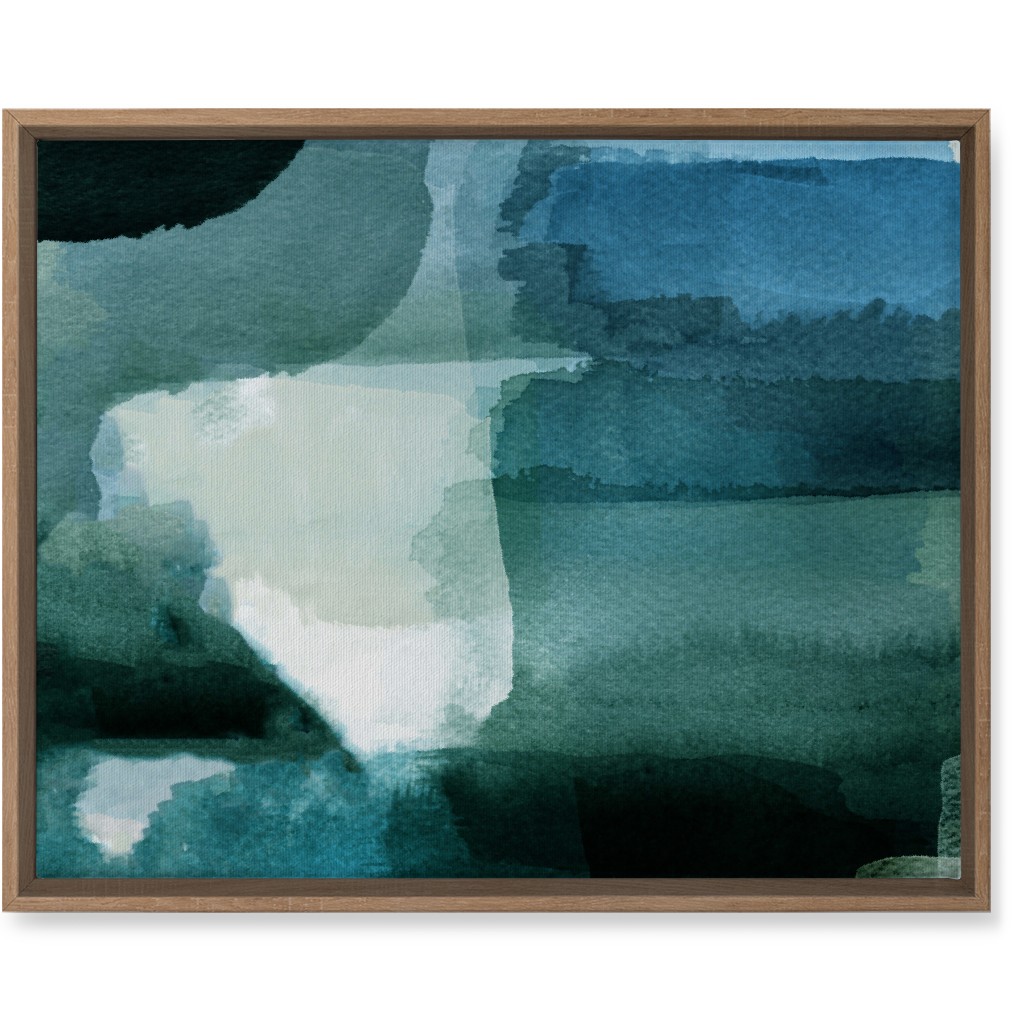 Abyss - Green and Blue Wall Art, Natural, Single piece, Canvas, 16x20, Green