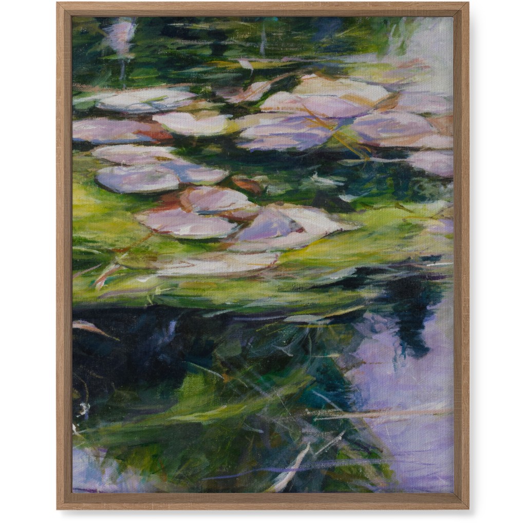 Waterlilies Painting Wall Art, Natural, Single piece, Canvas, 16x20, Green