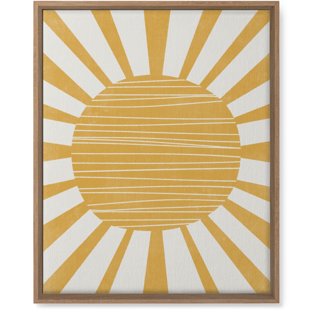 Sun Glow - Yellow and Beige Wall Art, Natural, Single piece, Canvas, 16x20, Yellow