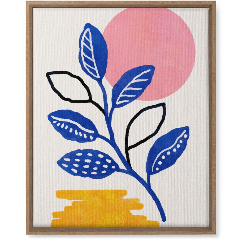 Leaves in the Moonlight Wall Art, Natural, Single piece, Canvas, 16x20, Multicolor, Royal