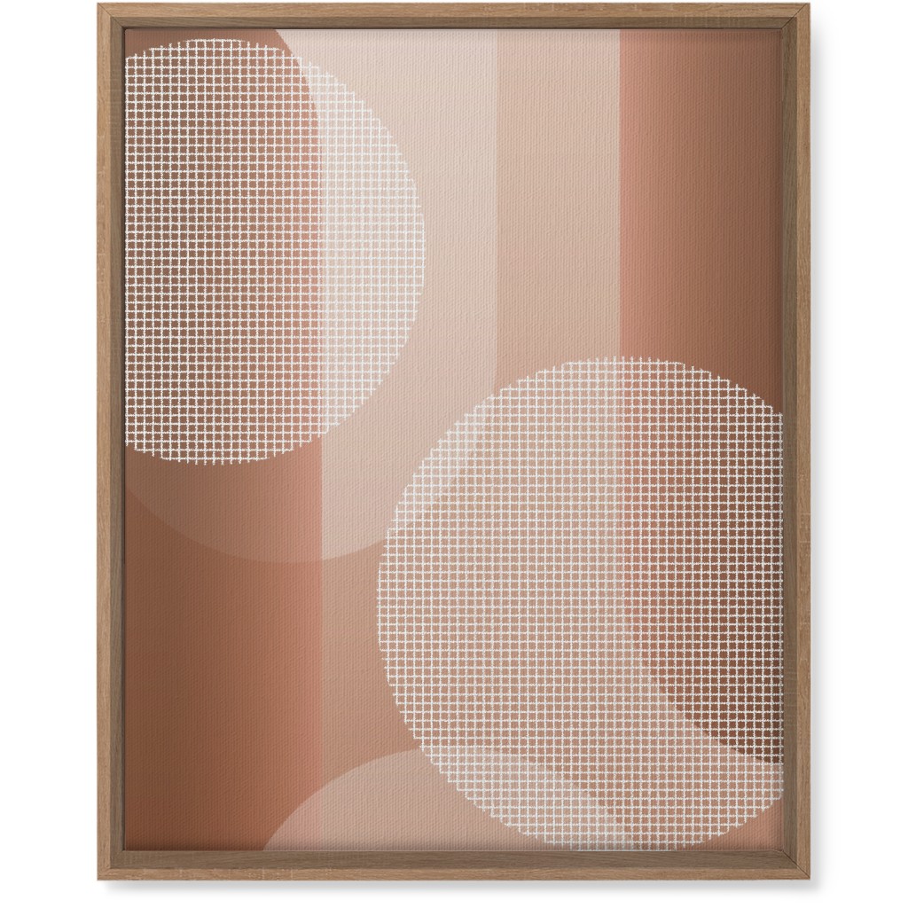 Geometric Arches and Circles - Neutral Wall Art, Natural, Single piece, Canvas, 16x20, Pink, Bright Pink