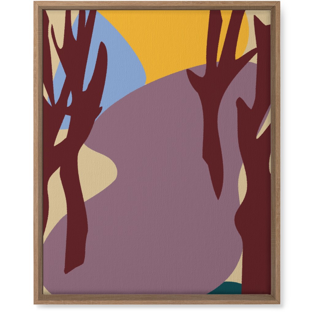 Minimalist Forest Path Wall Art, Natural, Single piece, Canvas, 16x20, Multicolor