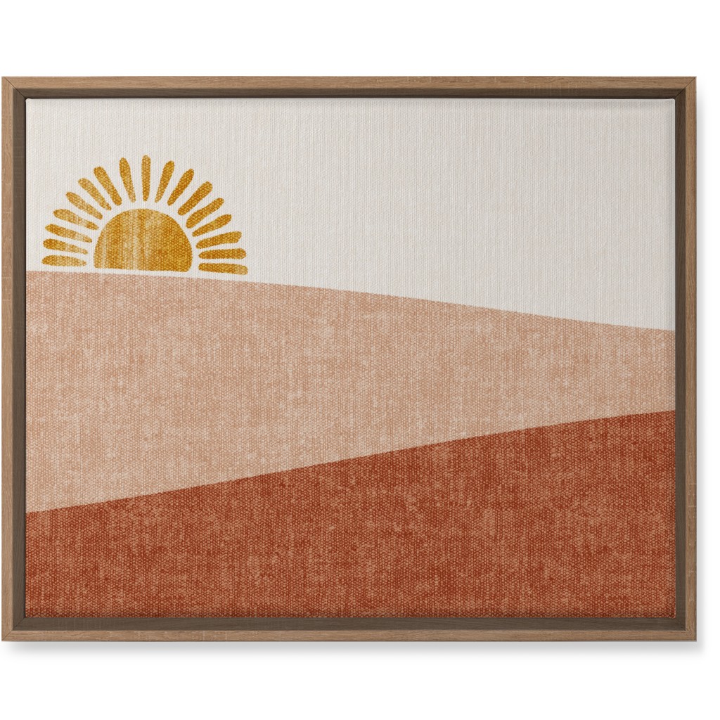 Sunrise - Warm Wall Art, Natural, Single piece, Canvas, 16x20, Pink, Bright Pink