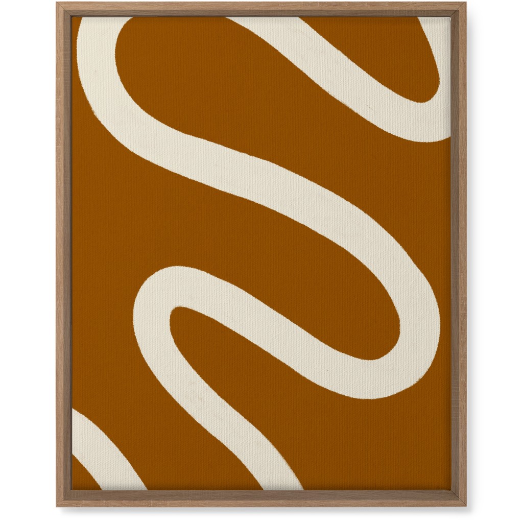 Tangled Brush Strokes Ii Wall Art, Natural, Single piece, Canvas, 16x20, Orange