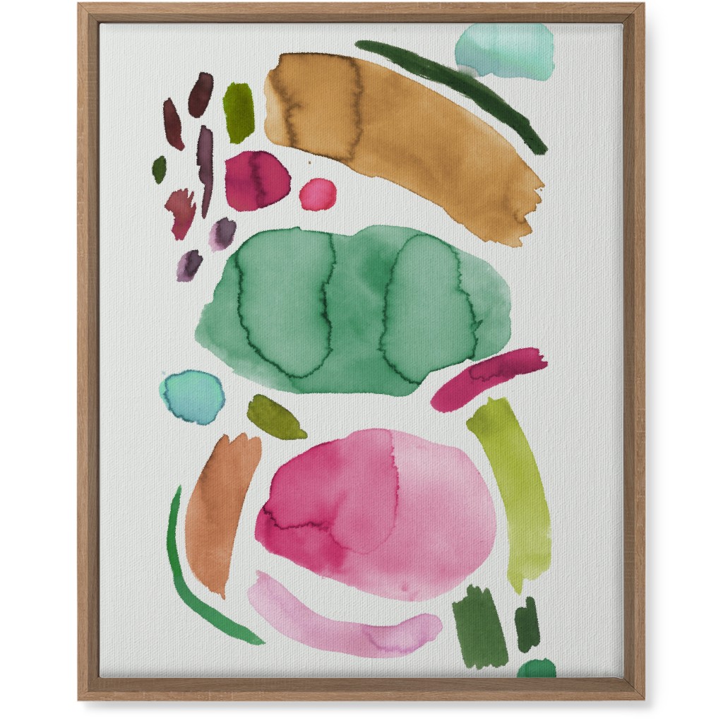 Minimal Watercolor Abstract - Multi Wall Art, Natural, Single piece, Canvas, 16x20, Multicolor